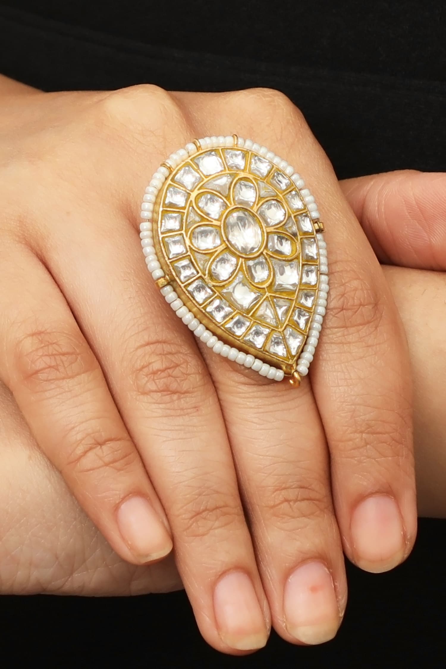 Teardrop Stone Ring 
