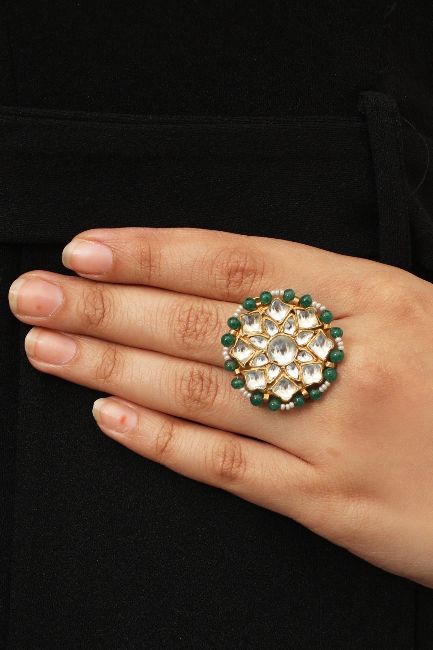 Floral Stone Ring 