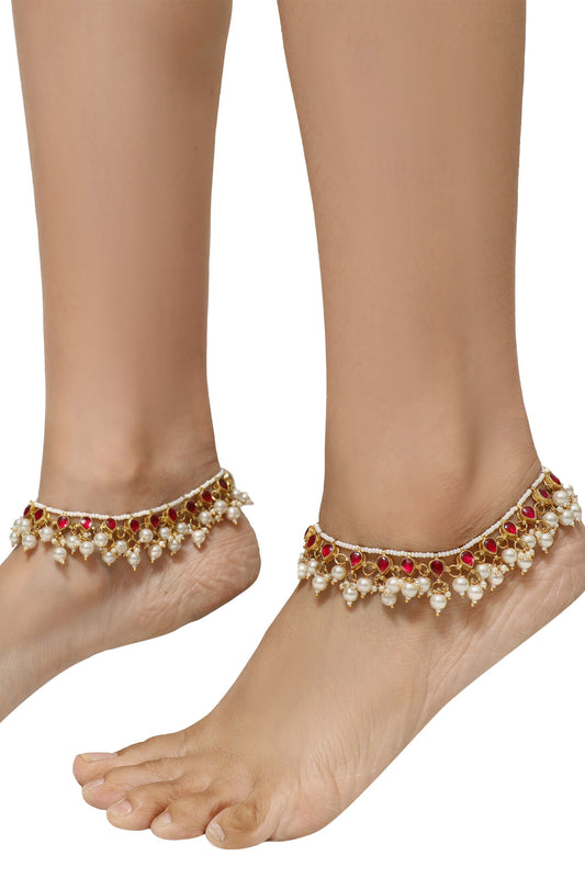 Tiered Stone Anklets 