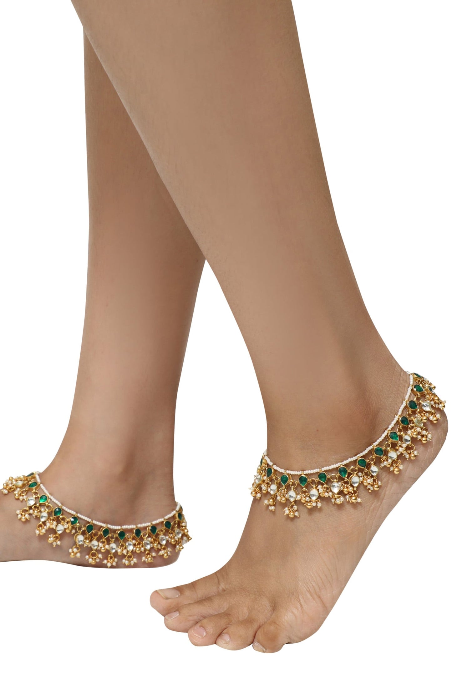 Tiered Stone Anklets 