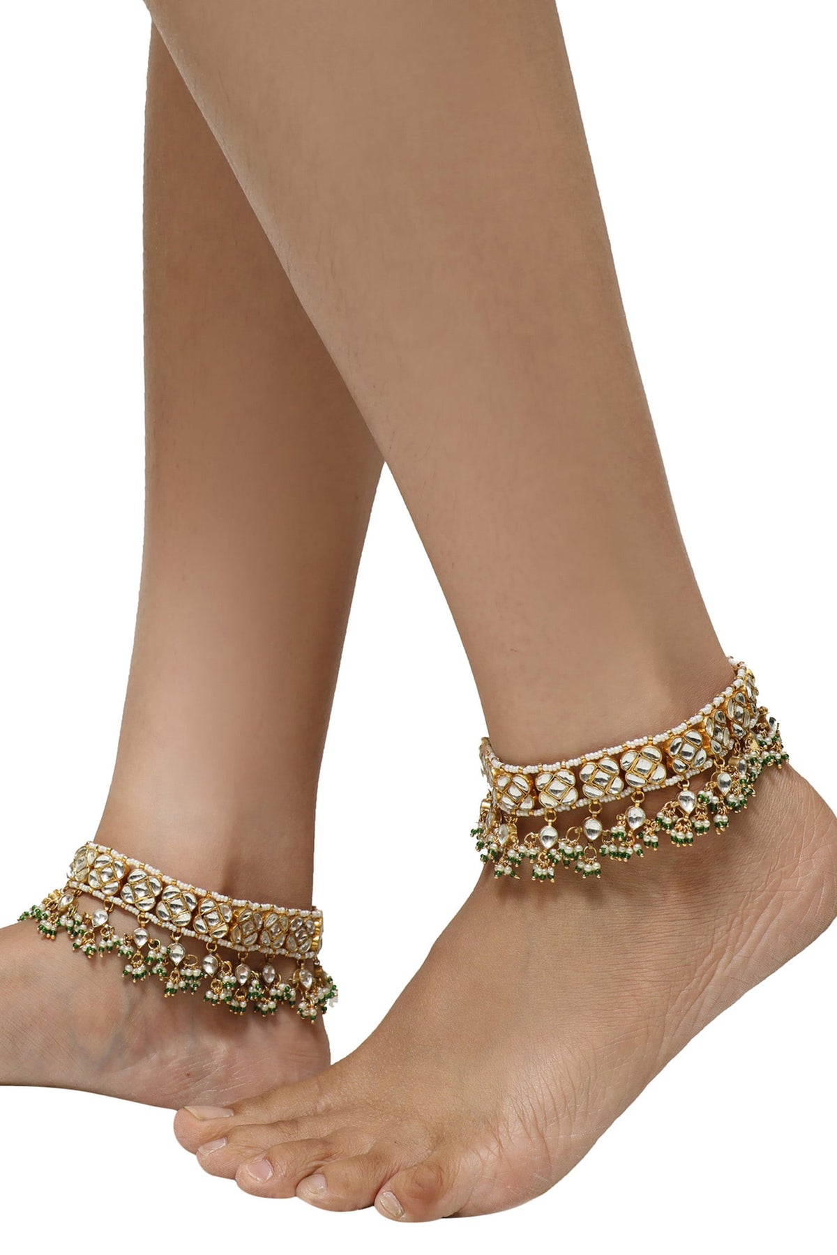 Floral Stone Anklets 