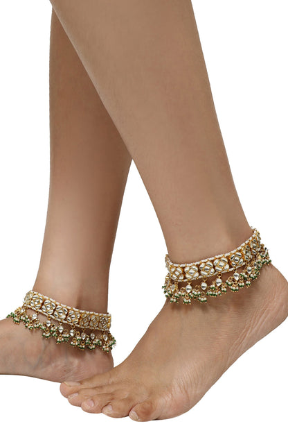 Floral Stone Anklets 