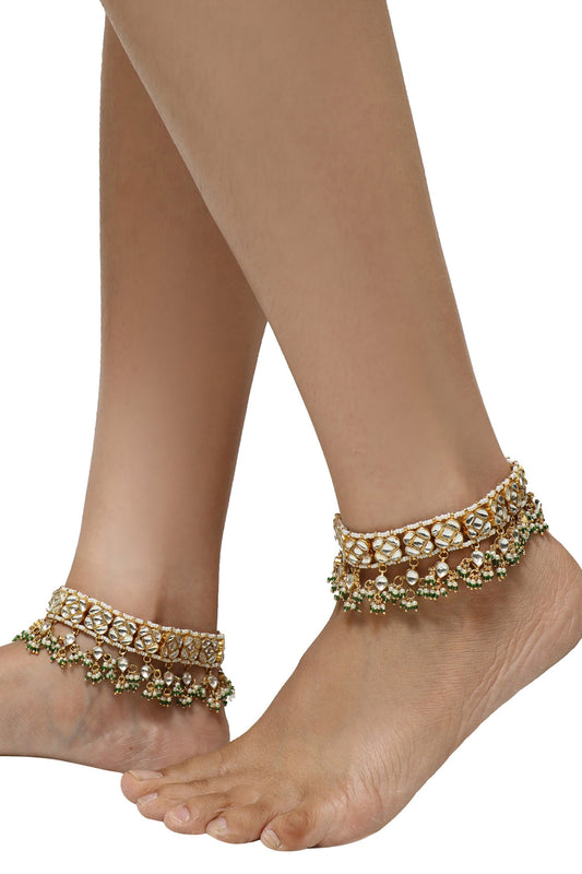 Floral Stone Anklets 