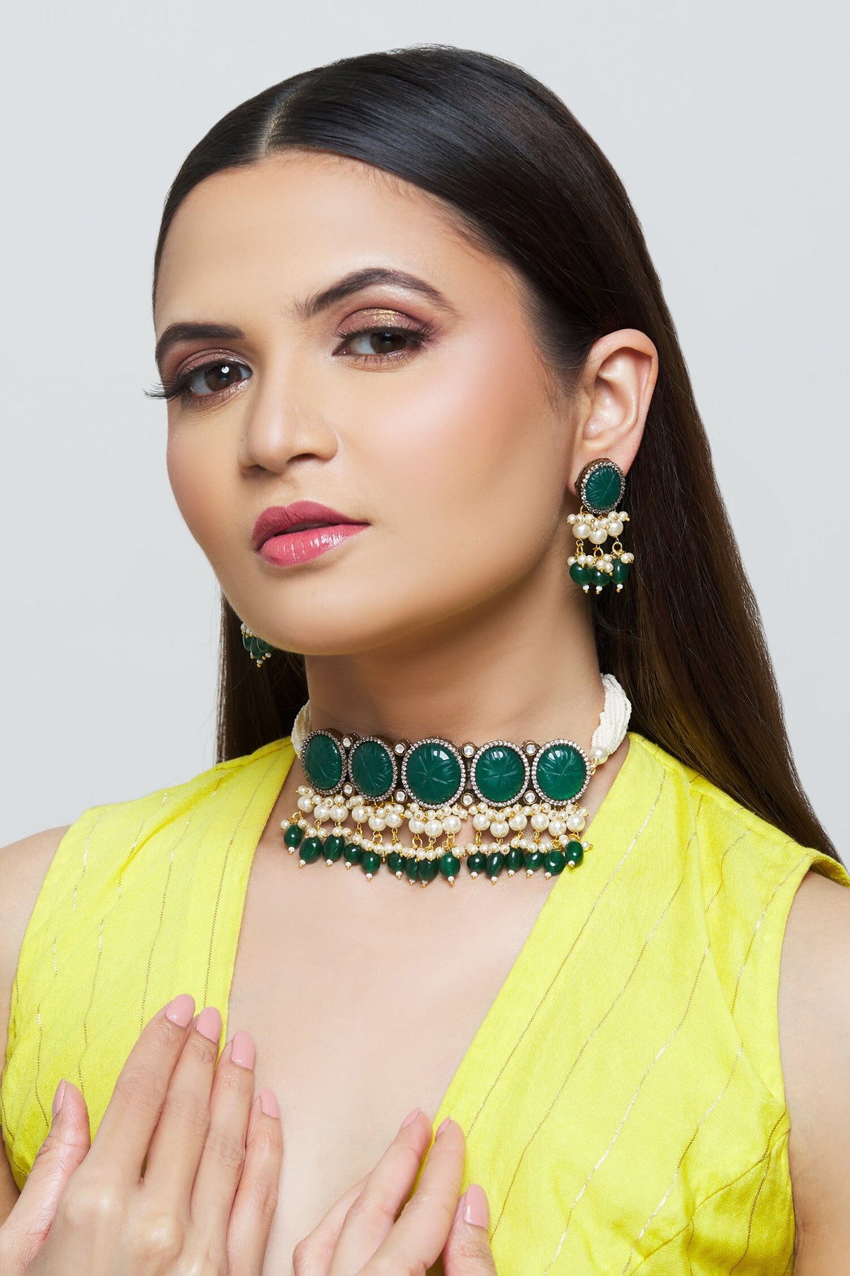 Stone Studded Choker Set 