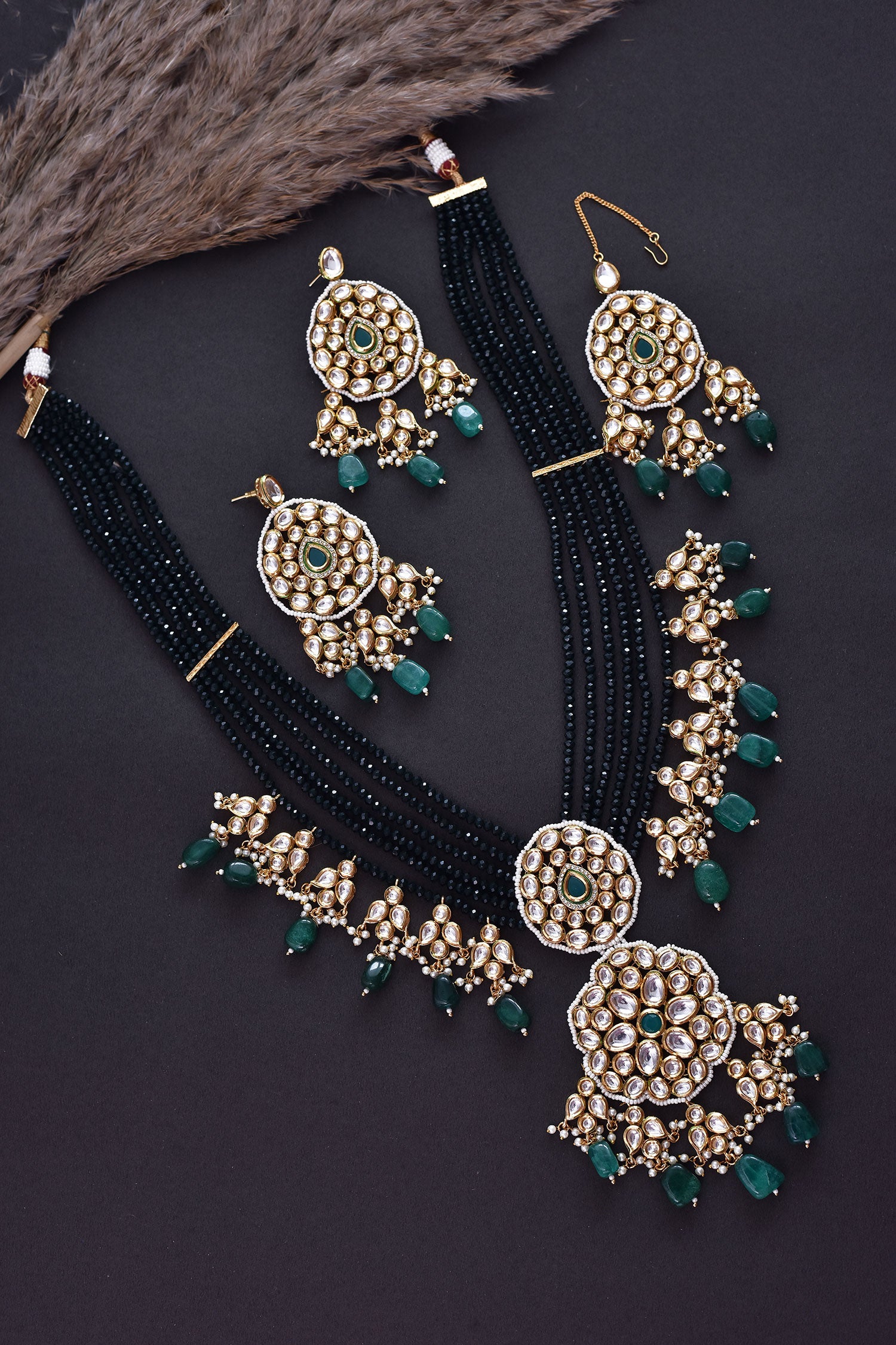 Polki Embellished Necklace Set 