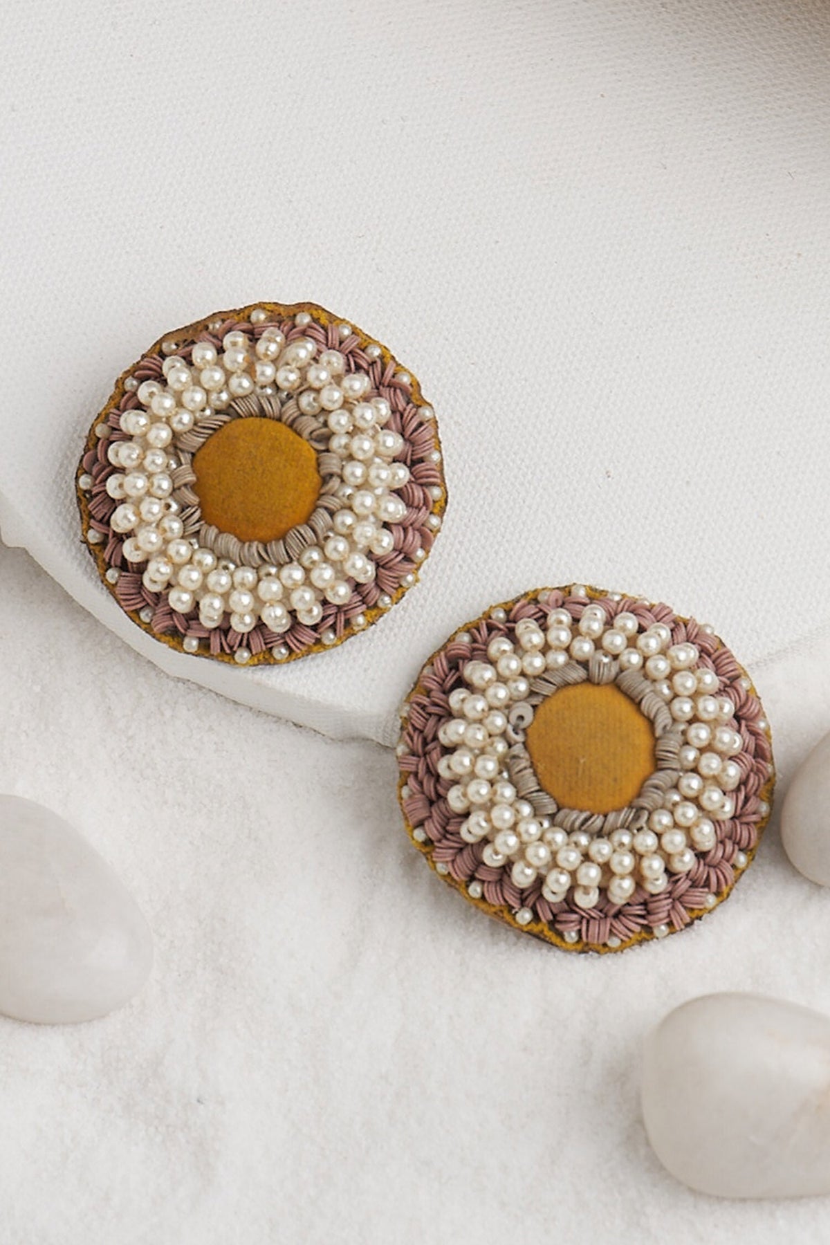 Sunflower Beaded Earrings 