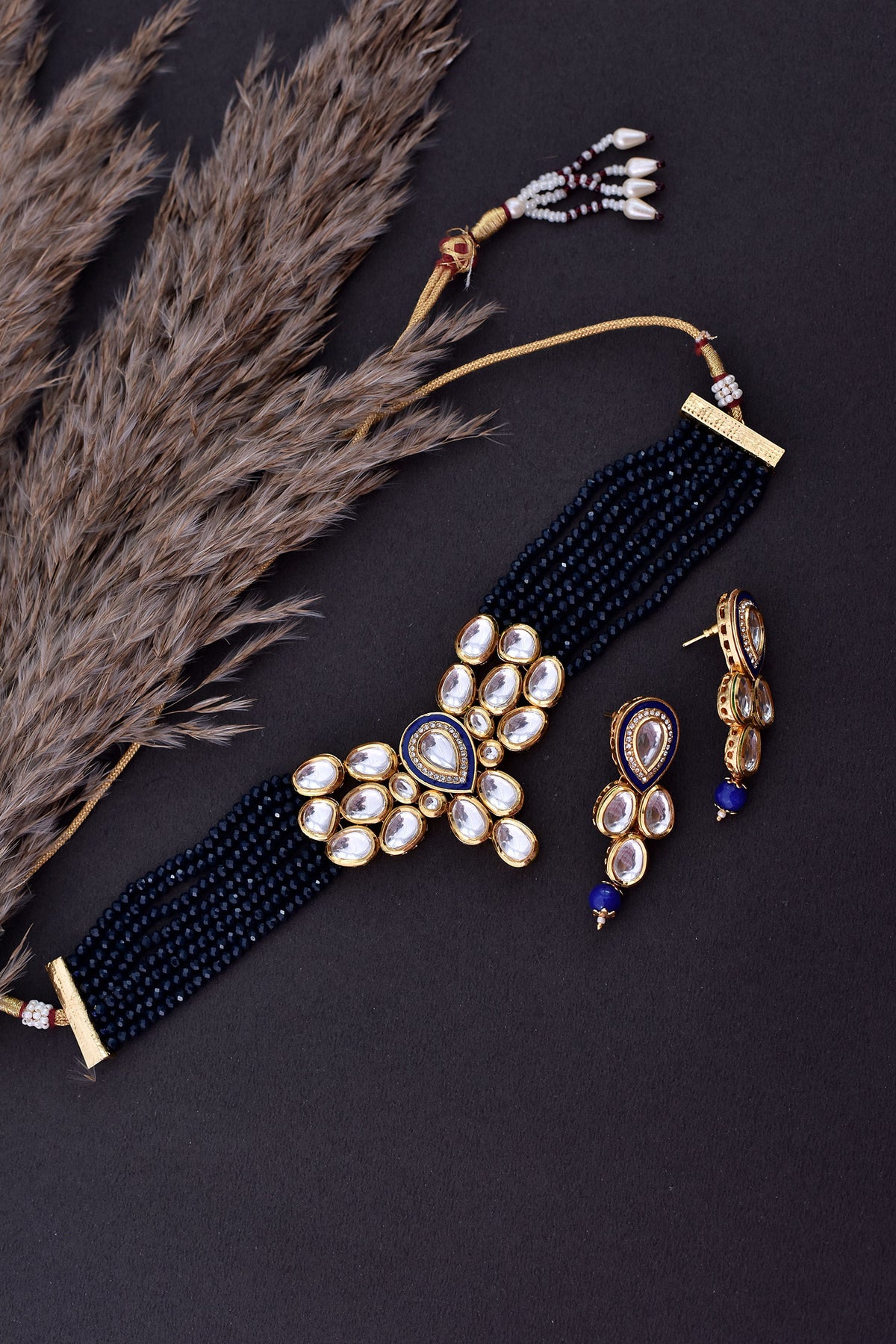 Kundan Studded Layered Necklace Set 