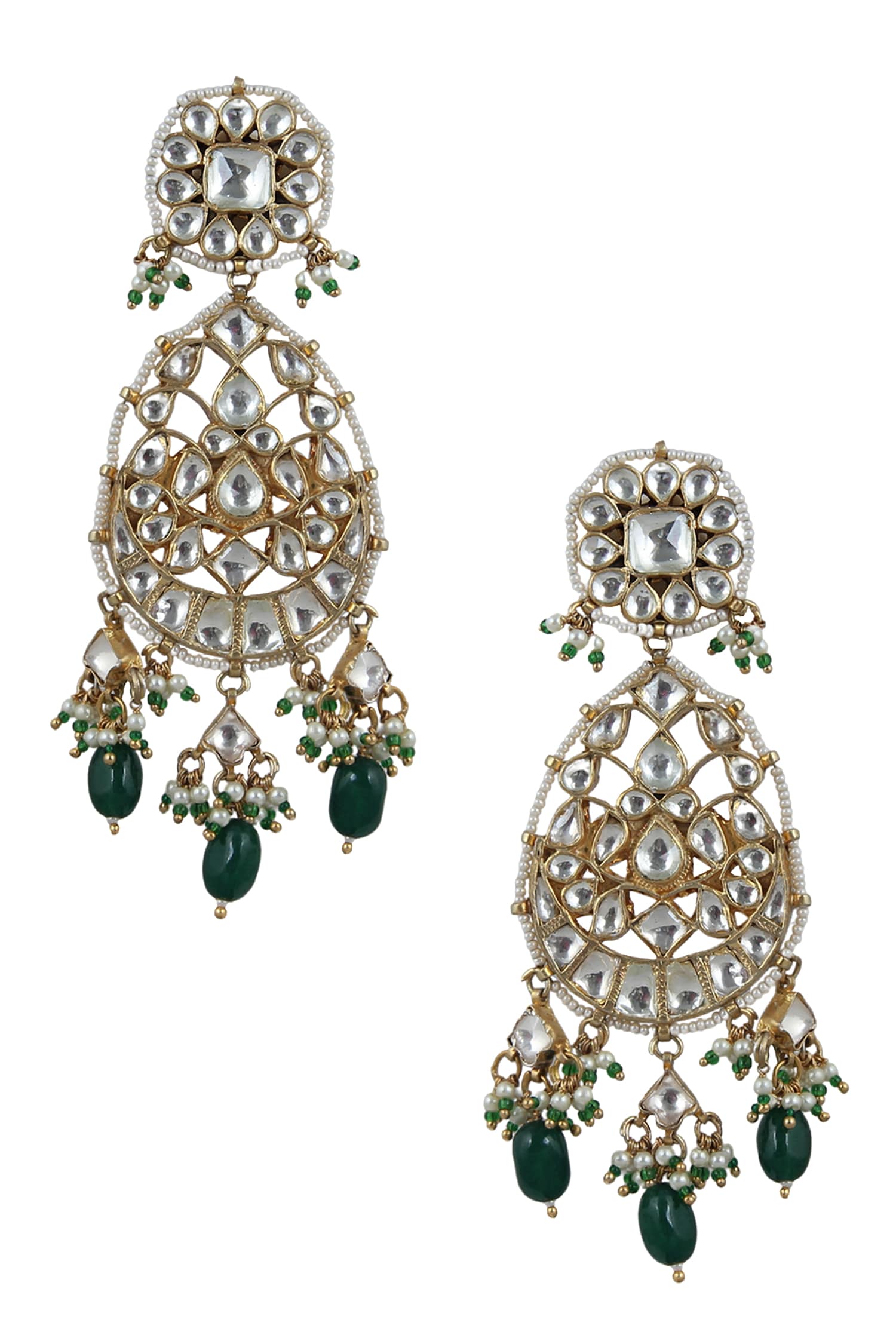 Floral Bead Drop Chandbalis 