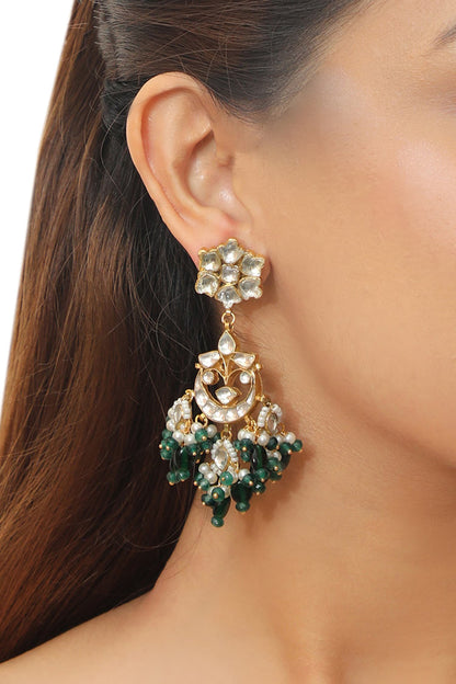 Floral Bead Drop Chandbalis 