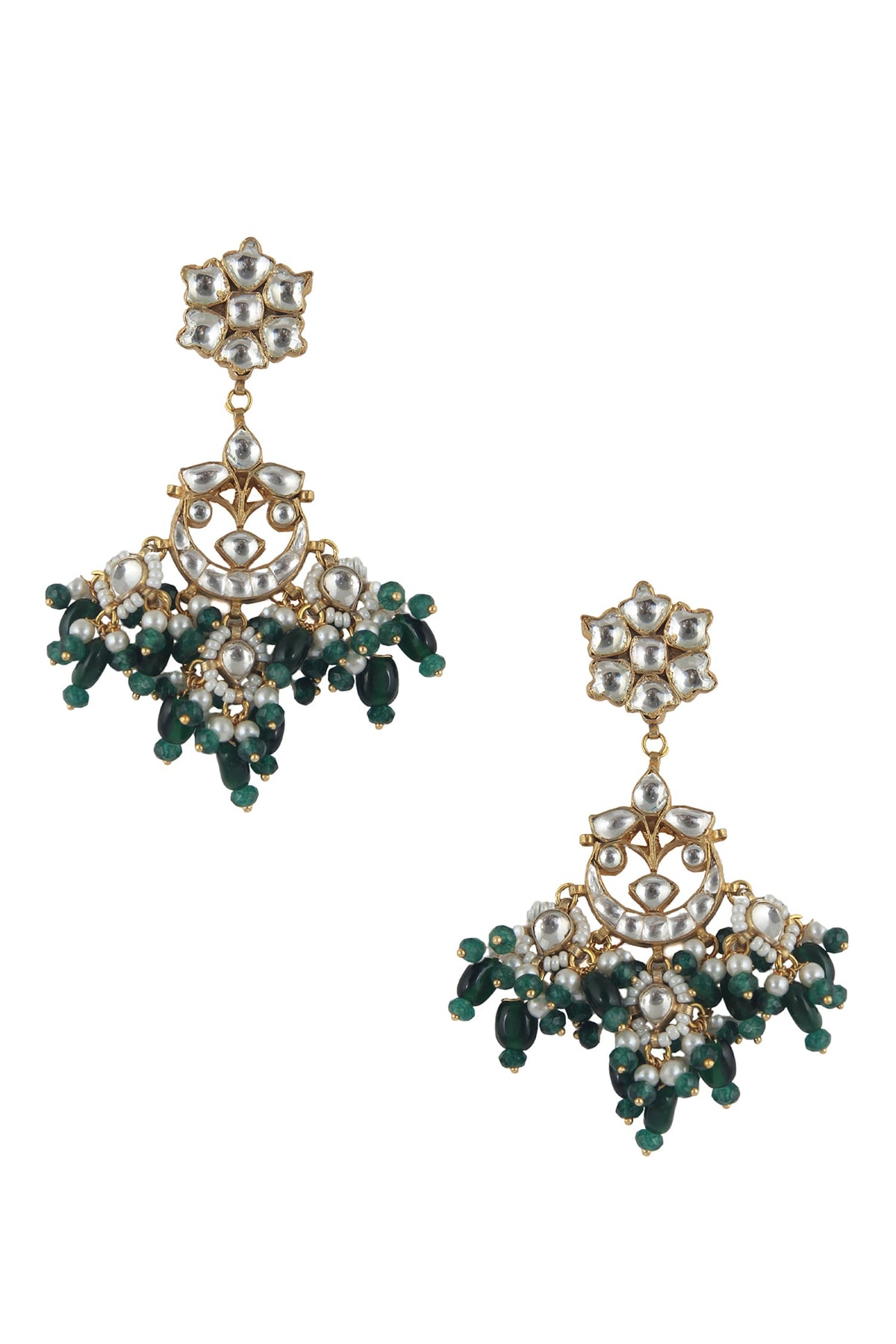 Floral Bead Drop Chandbalis 