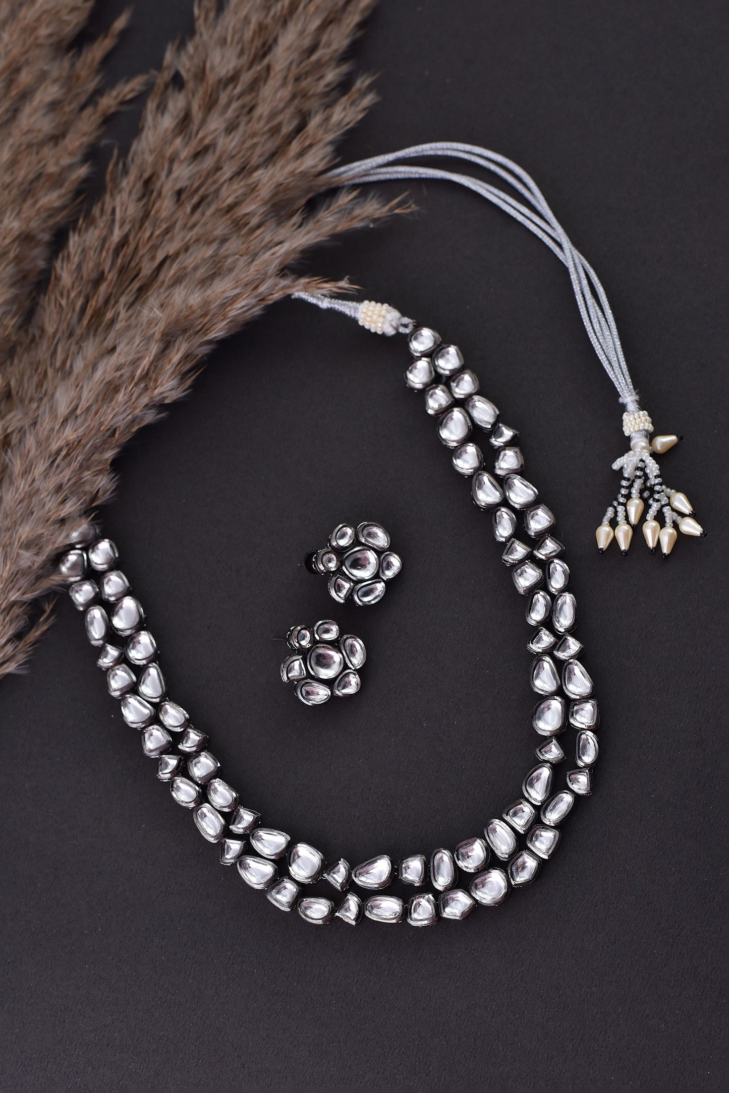 Layered Kundan Necklace Set 
