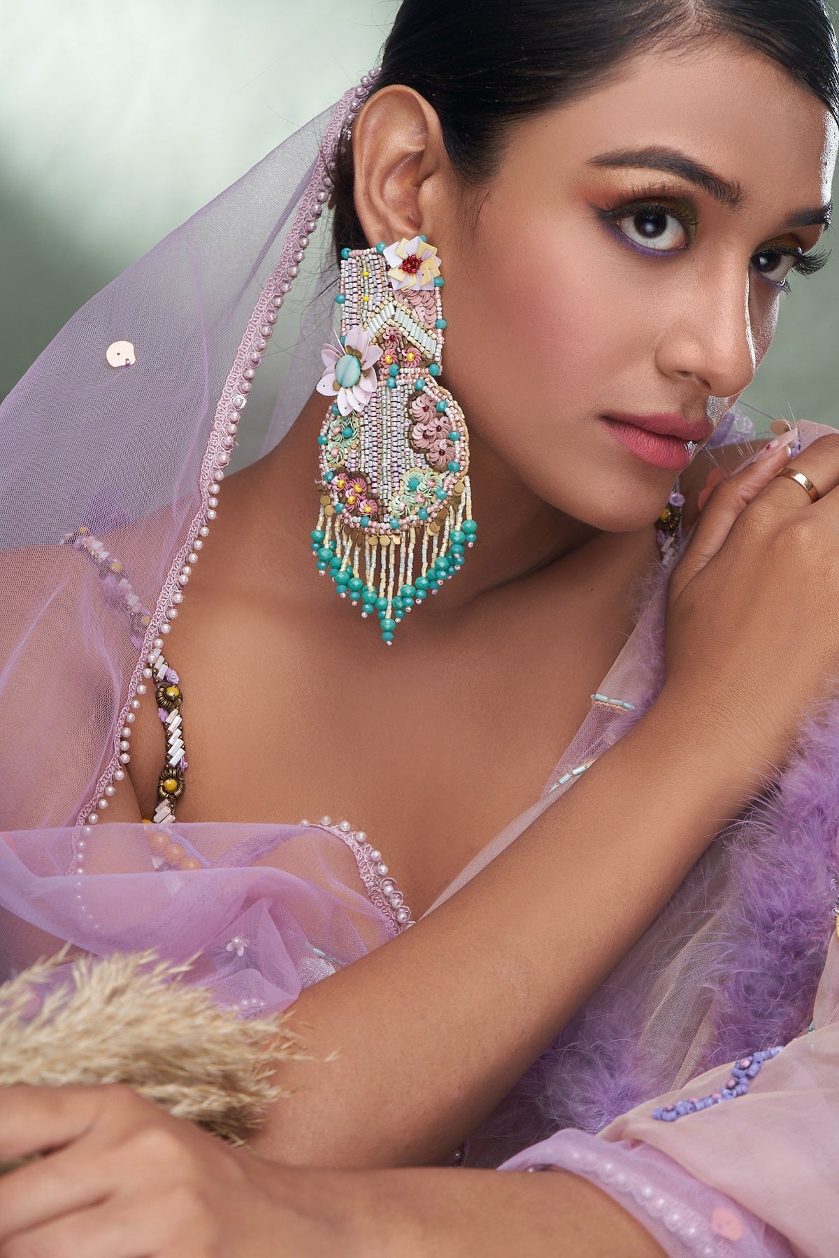 Stone & Beads Embellished Boho Earrings 