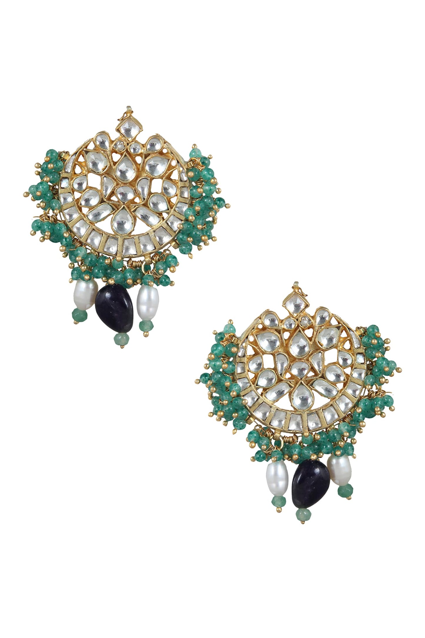 Bead Drop Chandbali Studs 