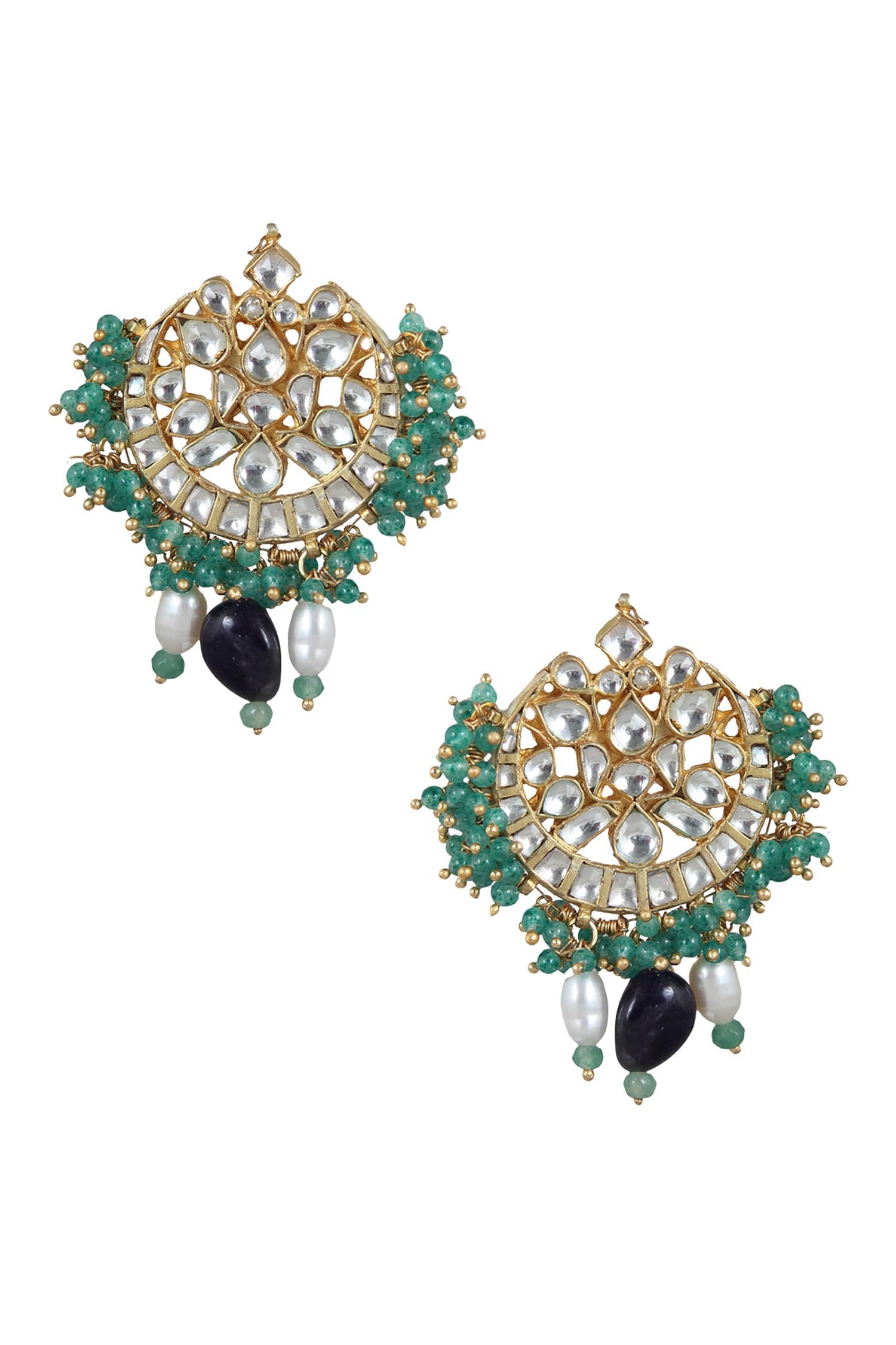 Bead Drop Chandbali Studs 