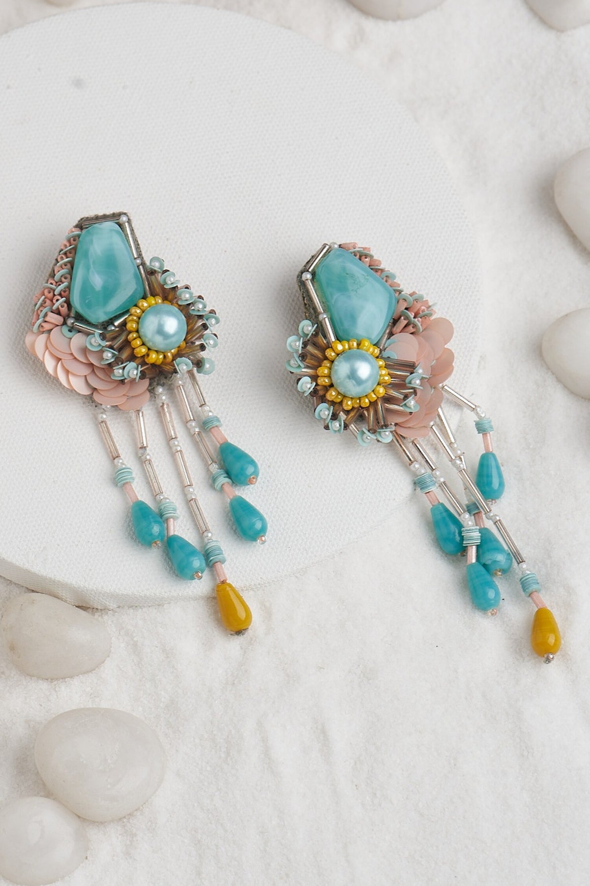 Tassel Drop Embellished Earrings 