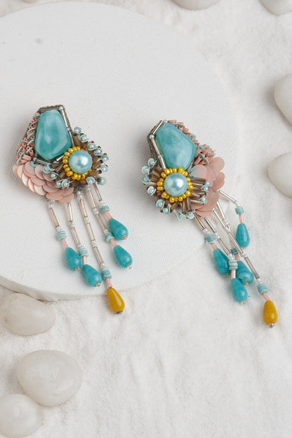 Tassel Drop Embellished Earrings 