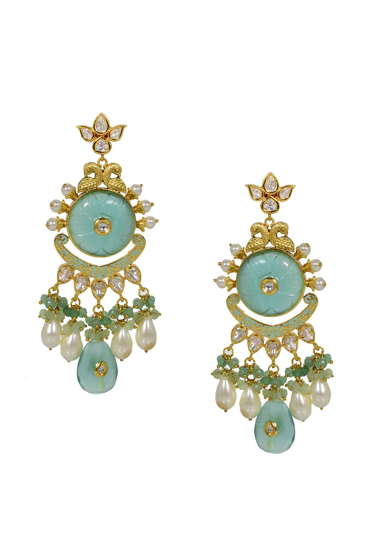 Peacock Carved Earrings 