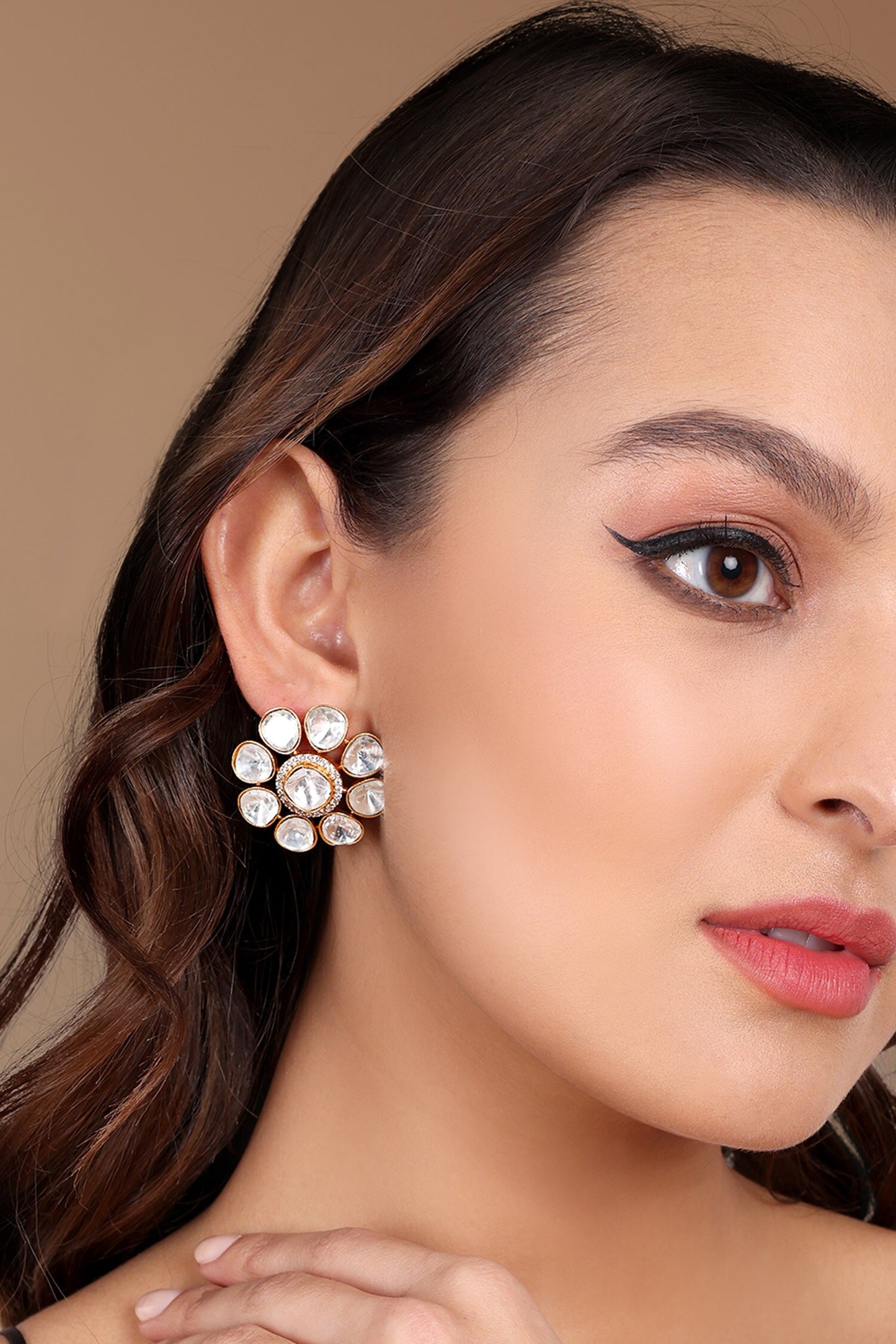 Floral Studded Earrings 