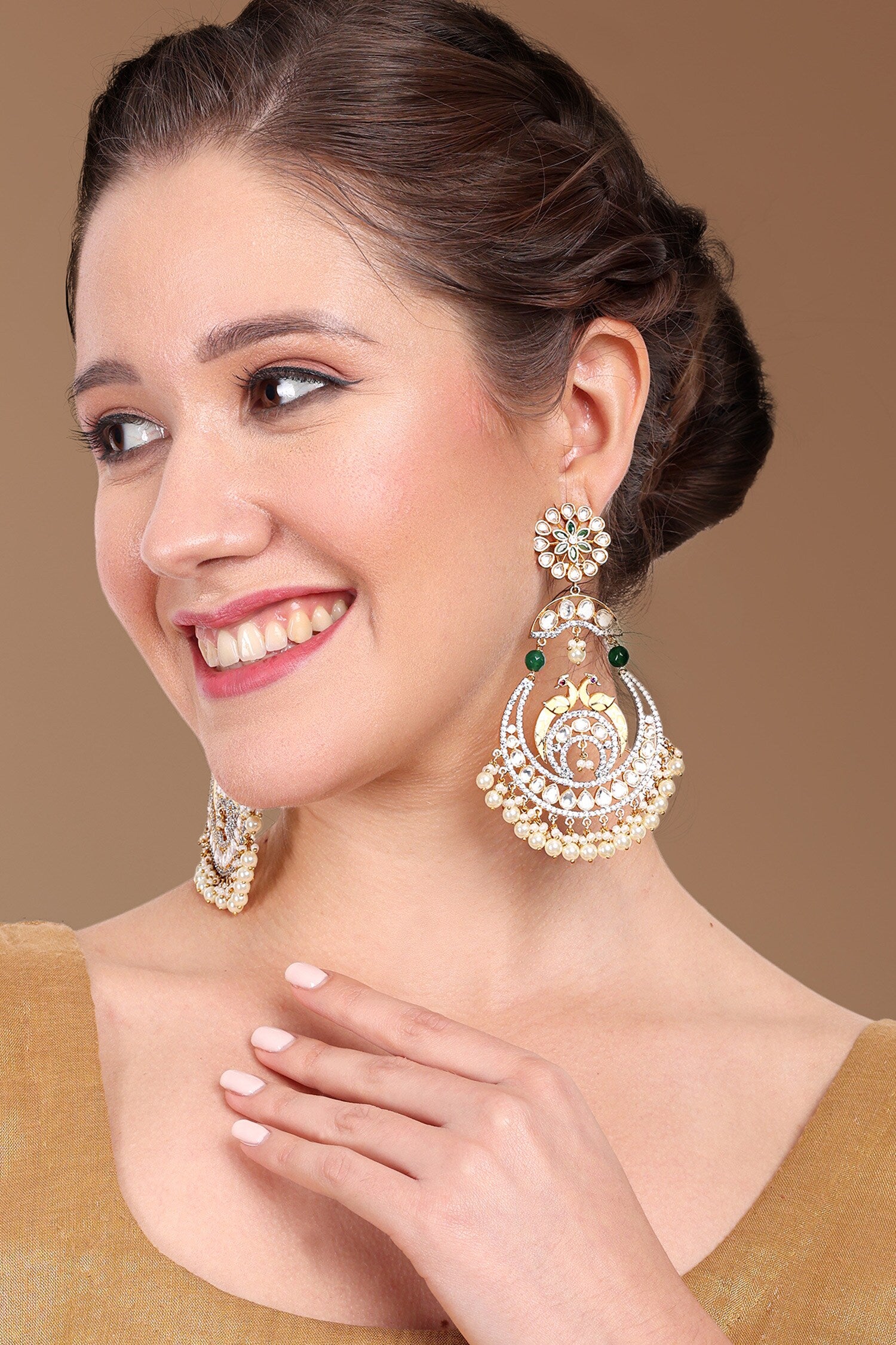 Meena Chandbali Earrings 