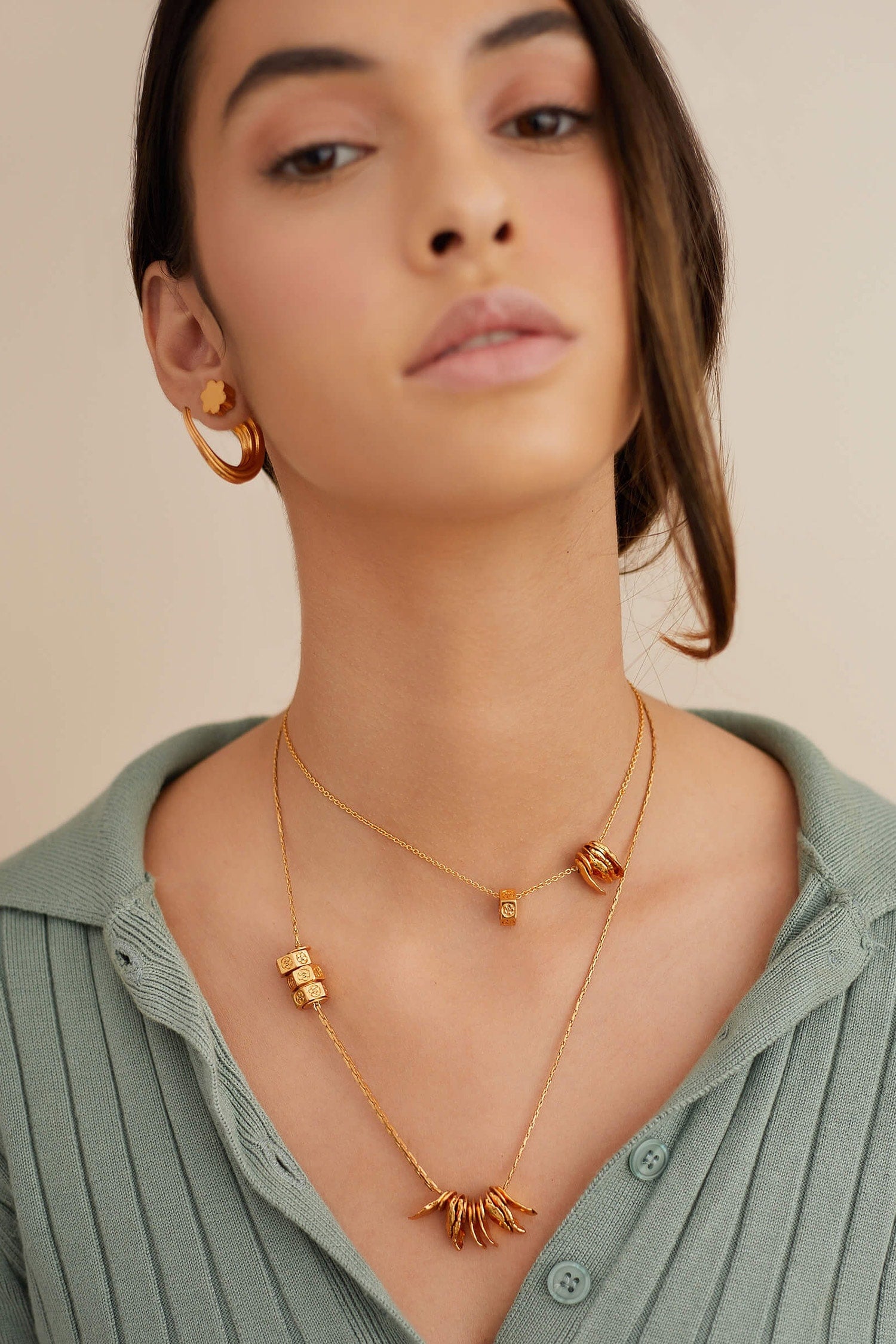 Poppi Bolt Layered Necklace 