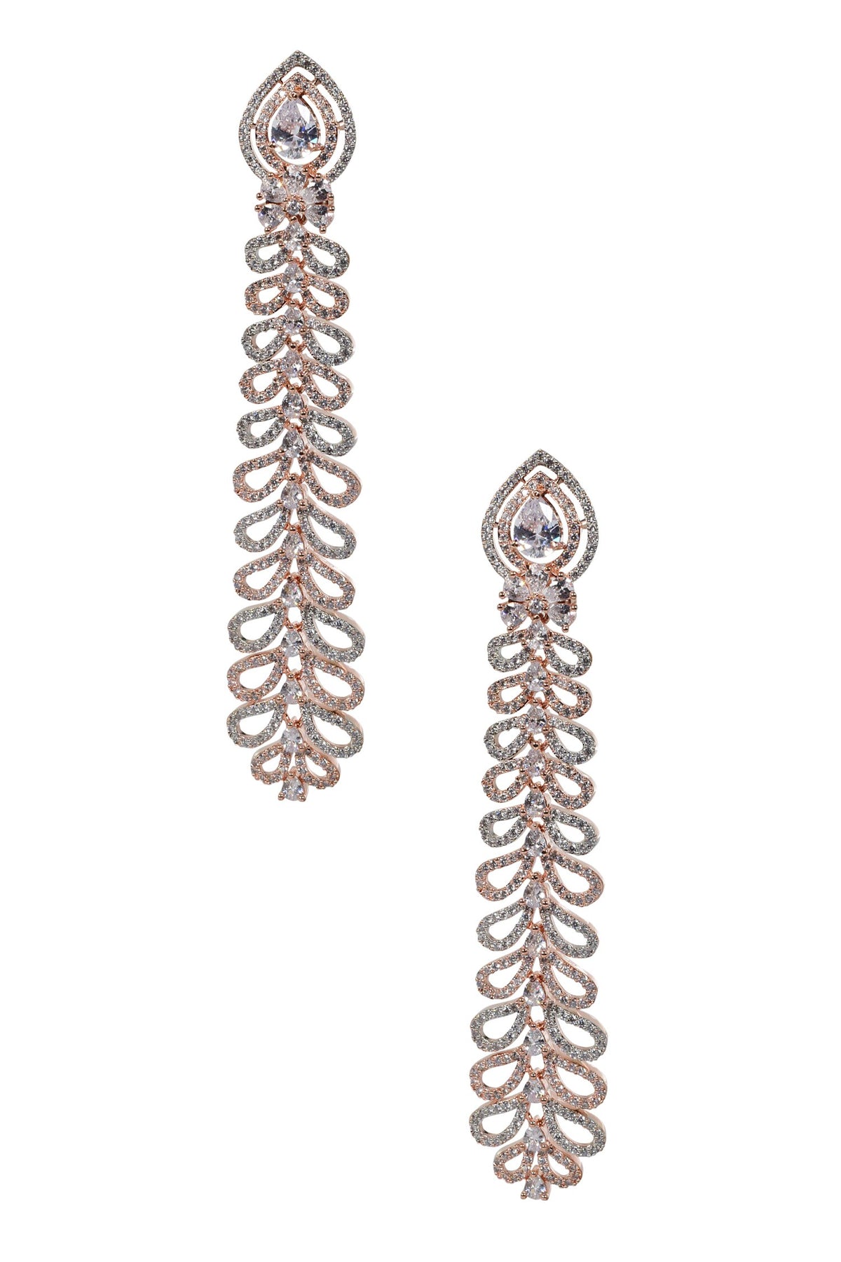 Teardrop Leaf Pattern Earrings 
