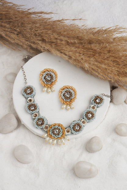 Bead Embellished Choker Set 