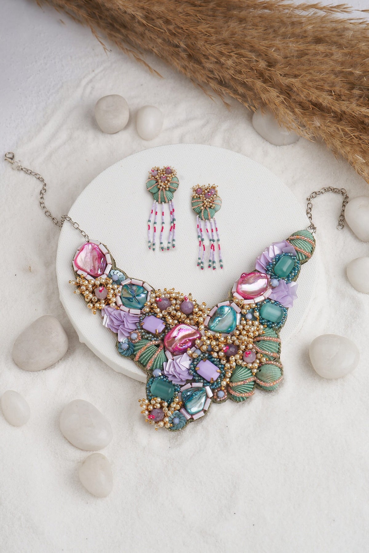 Stone Embellished Choker Set 