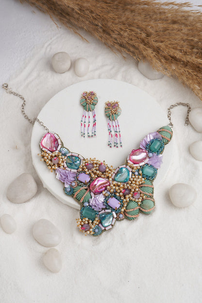 Stone Embellished Choker Set 