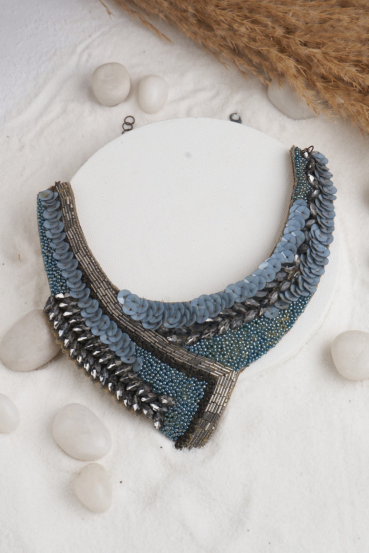 Sequin Embellished Choker 