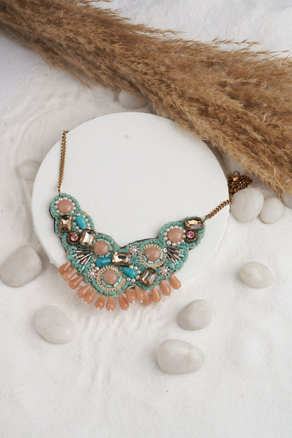 Bead Drop Choker Necklace 
