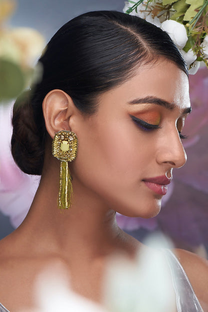 Stone Embellished Earrings 