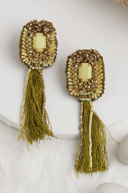 Stone Embellished Earrings 