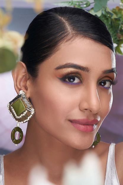 Pipe Embellished Earrings 