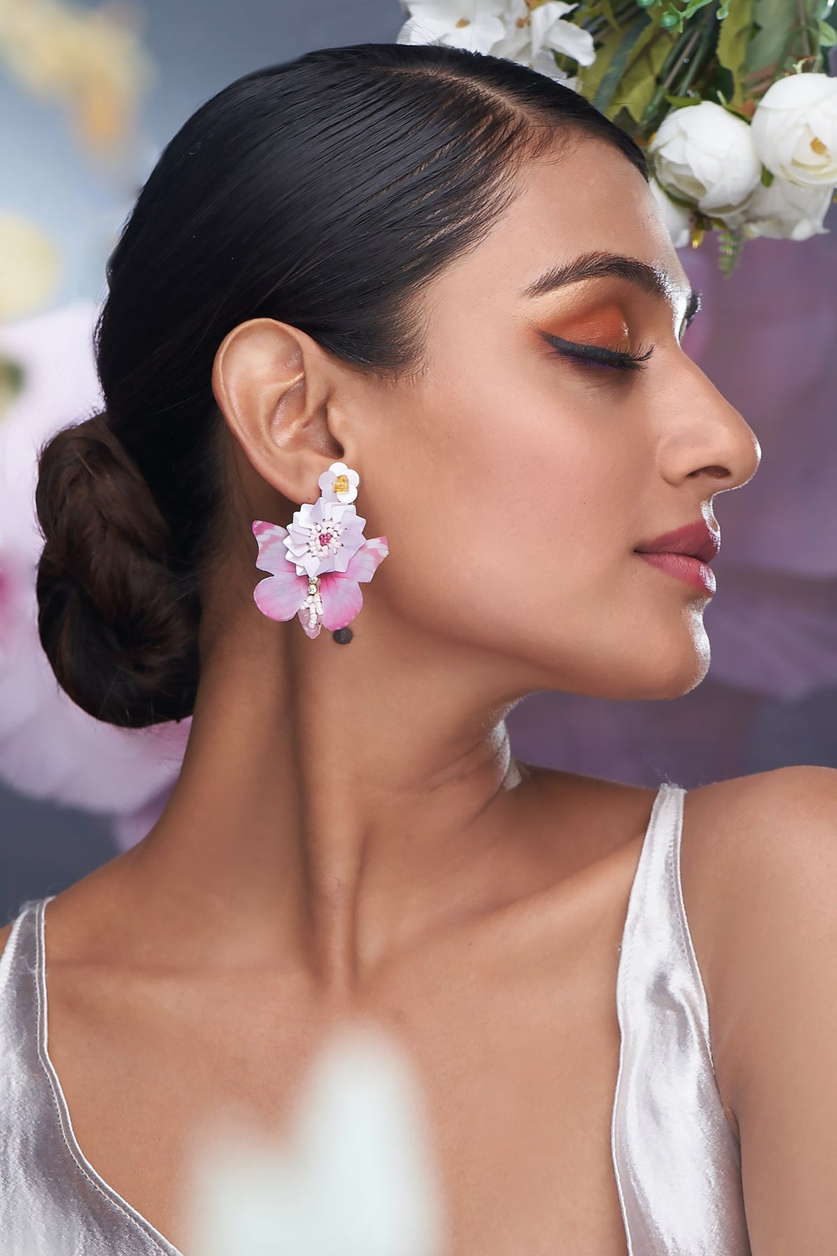 Flower & Butterfly Design Earrings 
