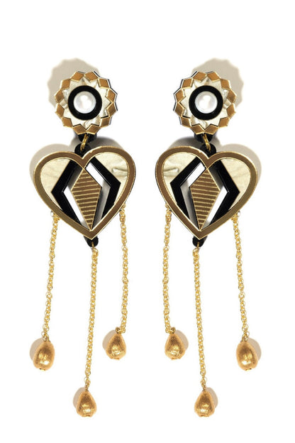 Big Wig Shoulder Duster Drop Earrings 