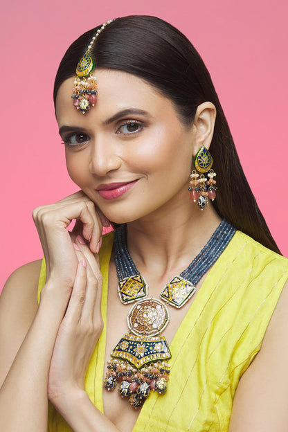 Meenakari Work Necklace Set 