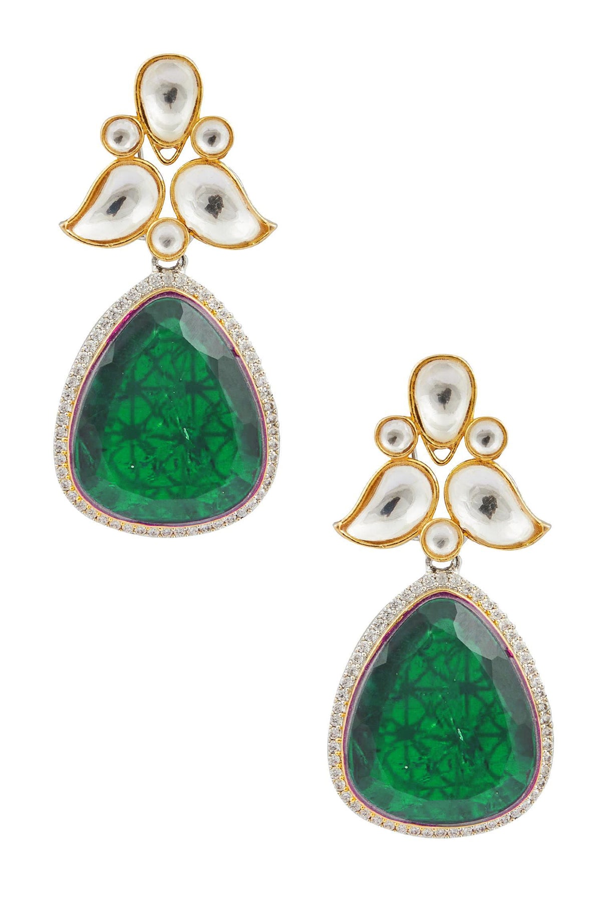 Stone Embellished Dangler Earrings 