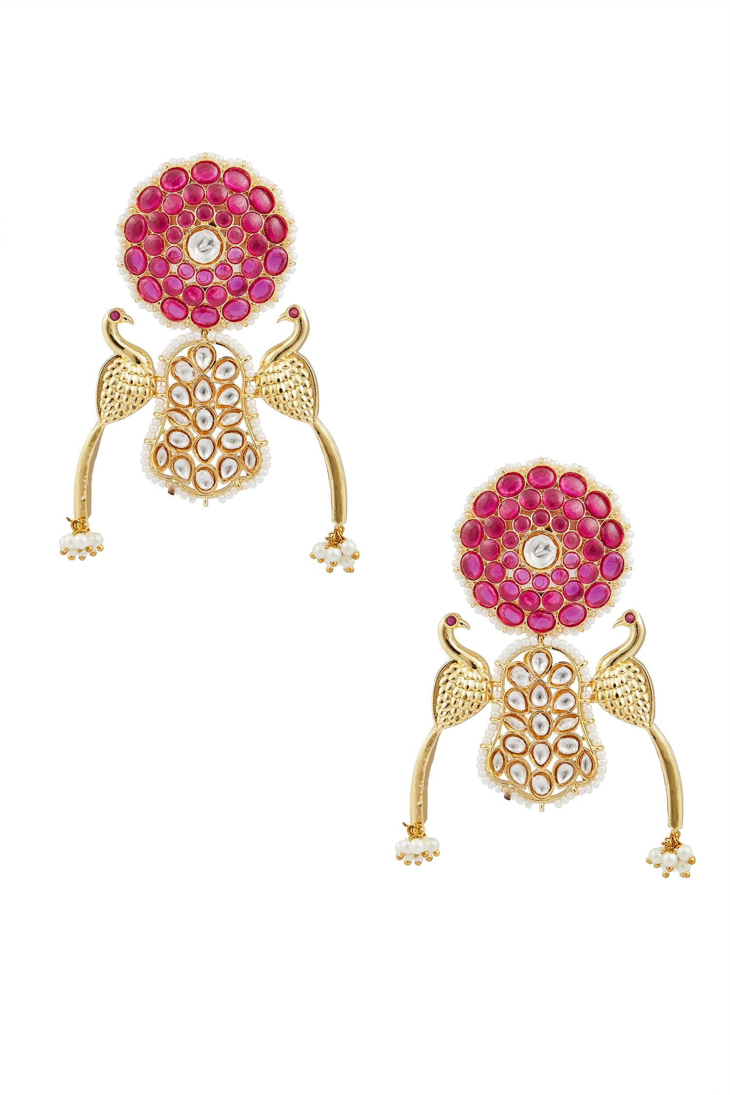 Peacock Shape Dangler Earrings 