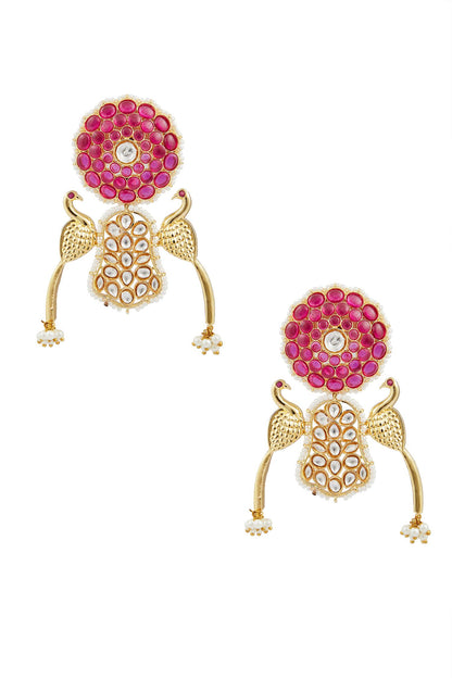 Peacock Shape Dangler Earrings 