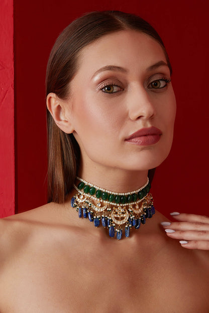 Bead Drop Choker Necklace 