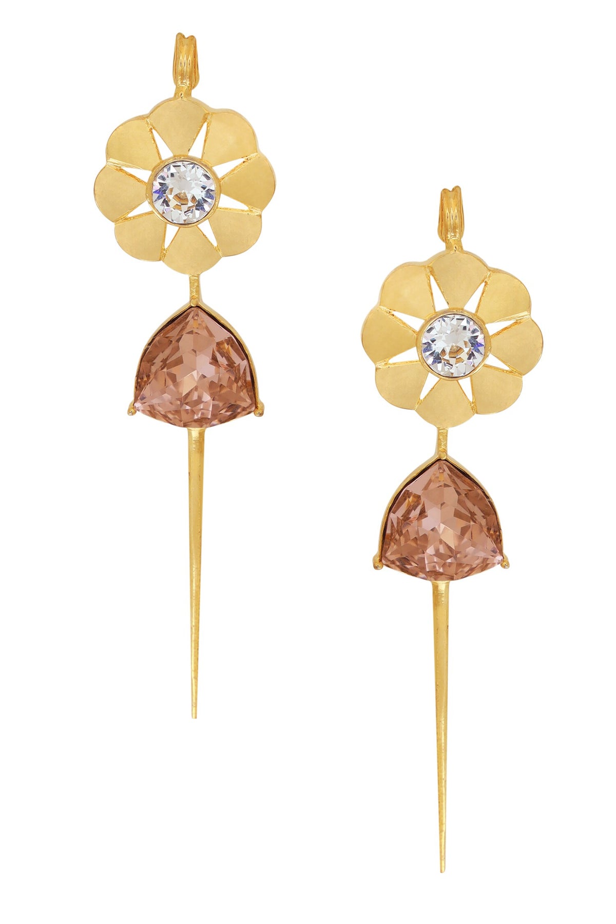 Vintage Lily Swarovski Embellished Earrings 