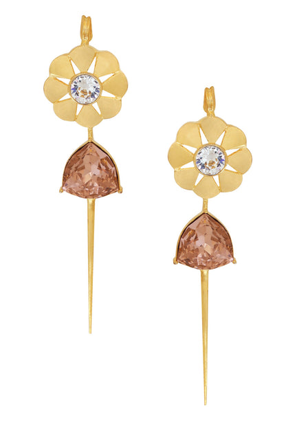 Vintage Lily Swarovski Embellished Earrings 