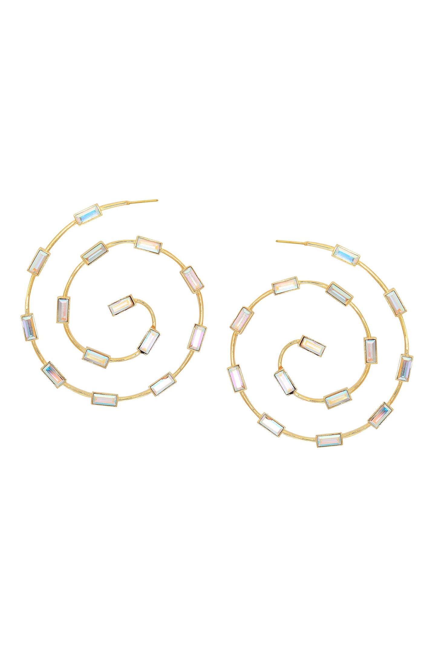Classic Marigold Swarovski Embellished Hoops 
