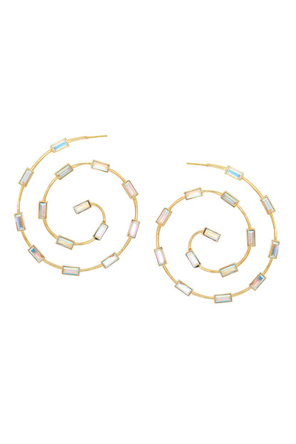 Classic Marigold Swarovski Embellished Hoops 