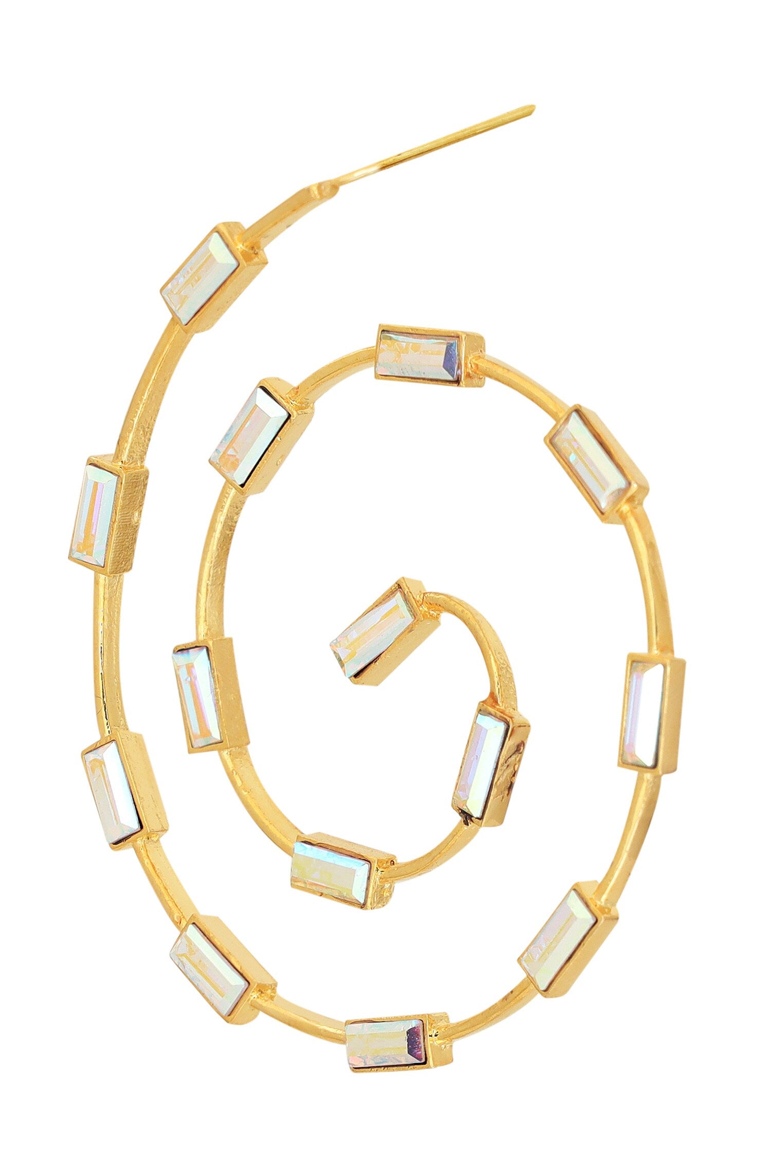 Classic Marigold Swarovski Embellished Hoops 
