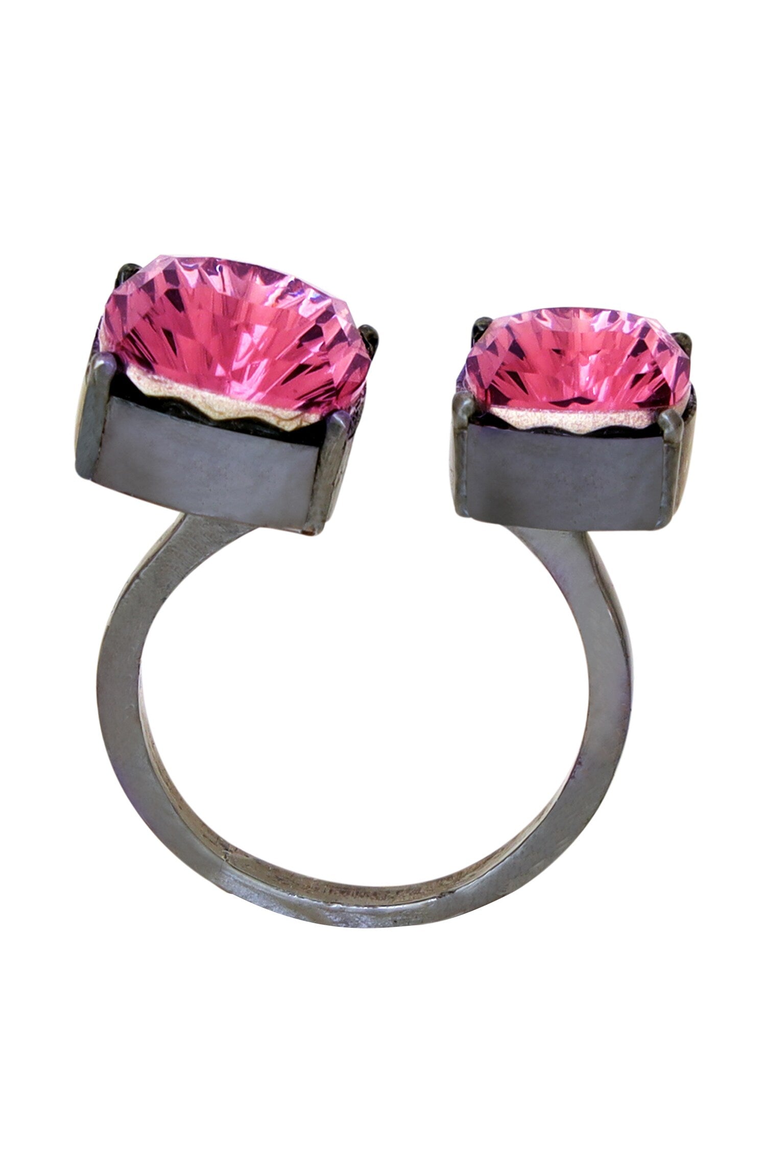 Crystal Embellished Purple Ring 
