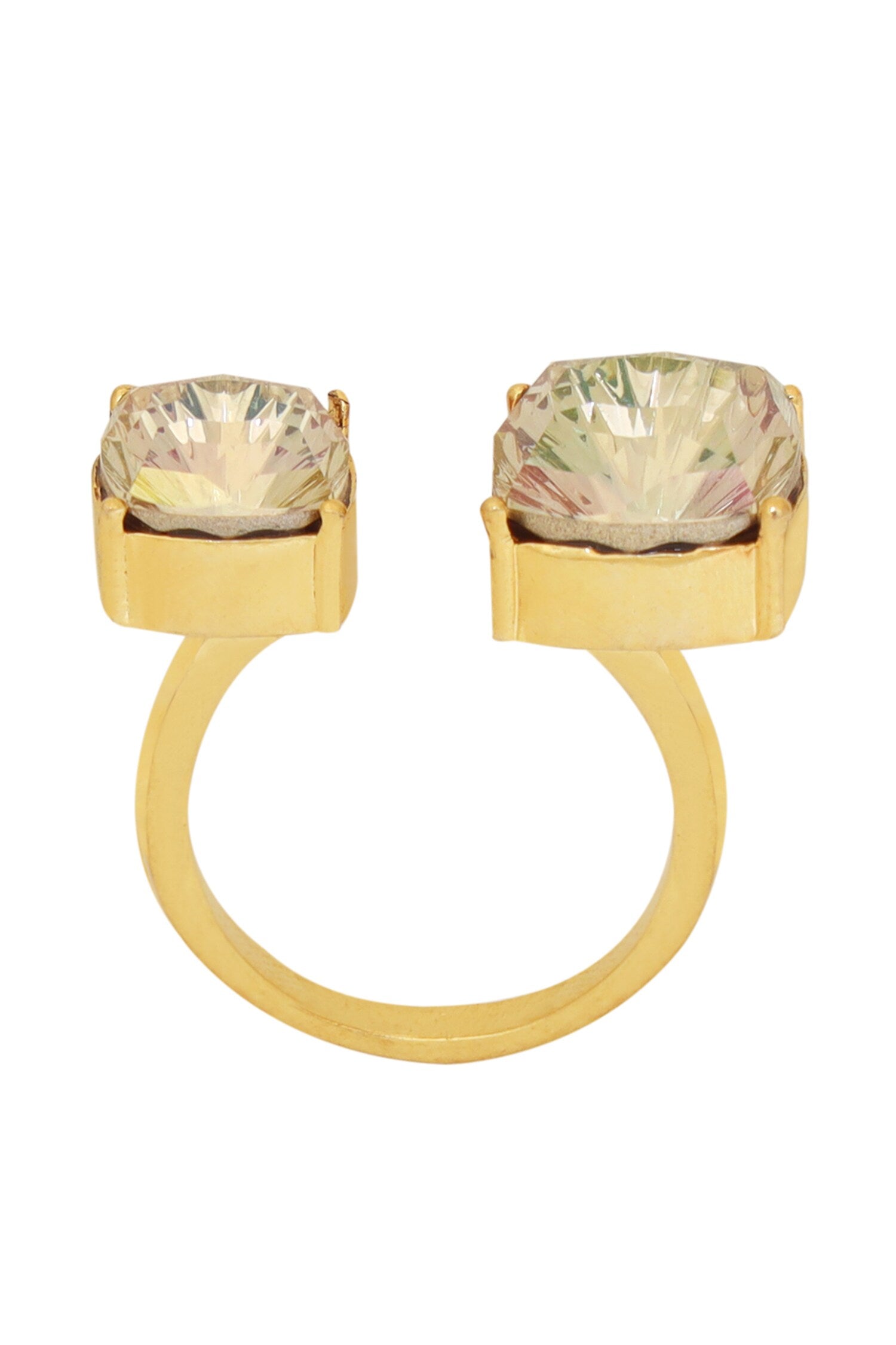 Gold Swarovski Crystal Ring 