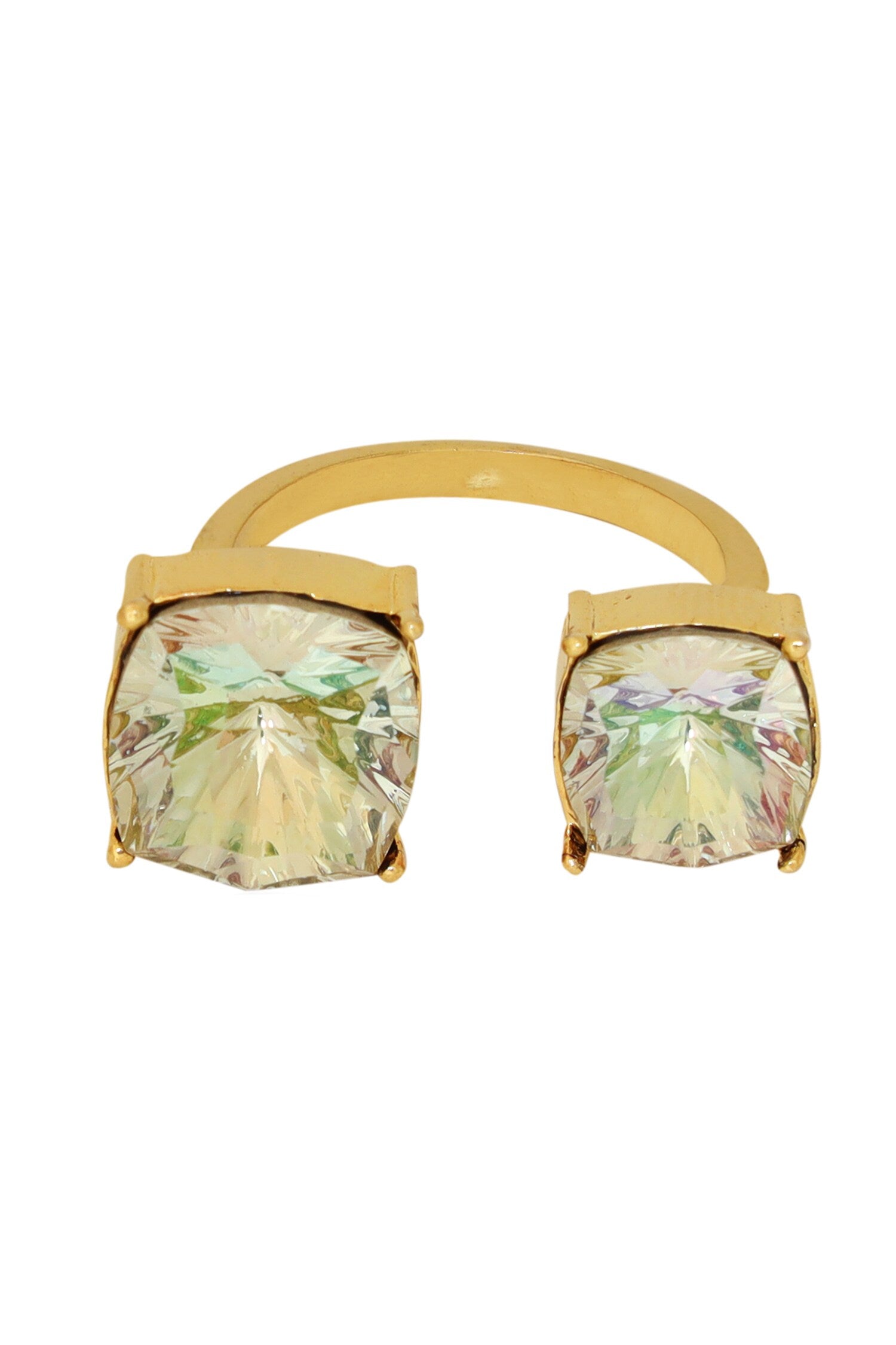 Gold Swarovski Crystal Ring 