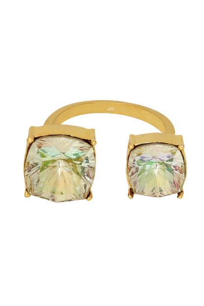 Gold Swarovski Crystal Ring 
