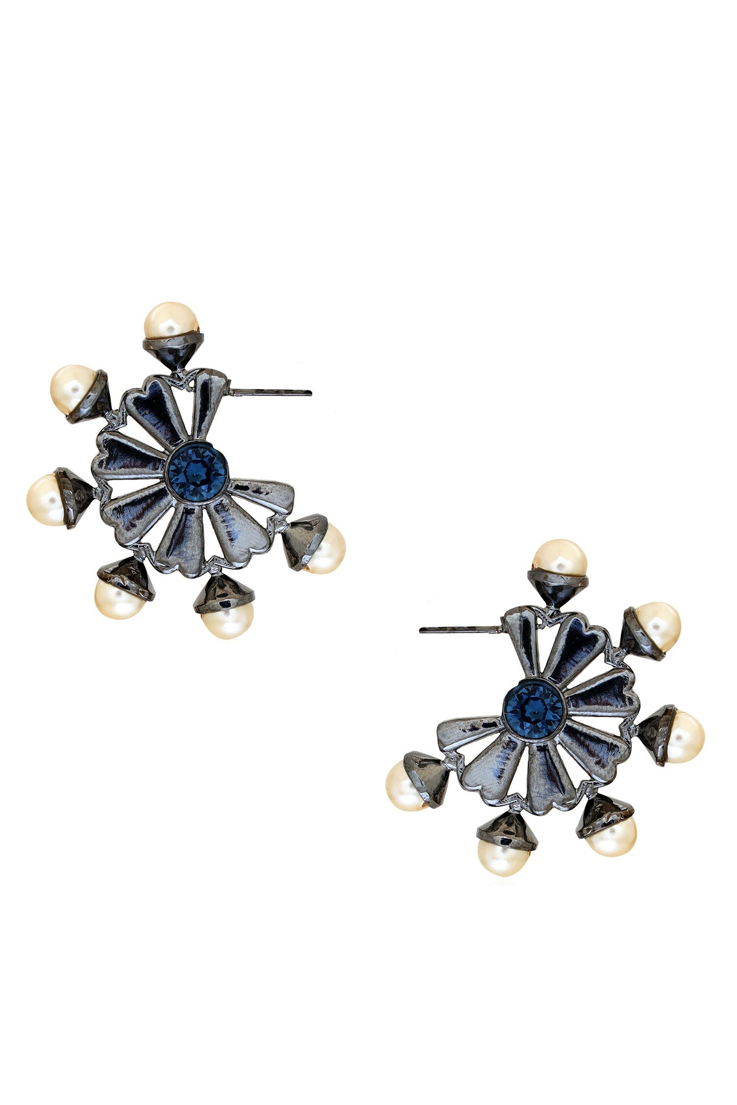 The Old Daisy Pearl Embellished Hoops 